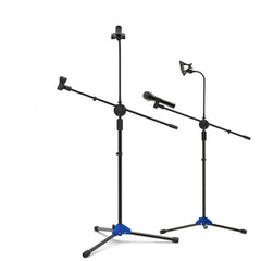 Microphone Stand Holder Boom Arm Height Angle Adjustable with Tripod Base
