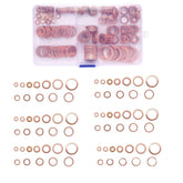 280Pcs/Set Seal Assortment Set Copper Washer Gasket Nut Oil Copper Rings Discs