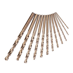 13pcs 1.5-6.5mm HSS-Co M35 Cobalt Twist Drill Bit Set for Metal Wood Drilling