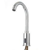 Zinc Alloy Automatic Infrared Sensor Kitchen Basin Sink Faucet Smart Touchless Single Cold Tap Handle Deck Mount w/ Hose Controller Box