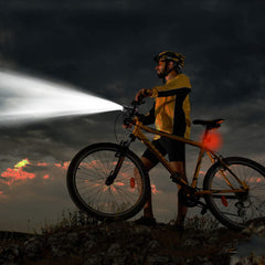 320LM Bike Light Headlight + 120LM Tail Light 3 Modes Adjustable Front Handlebar Lamp USB Charging Waterproof Flashlight
