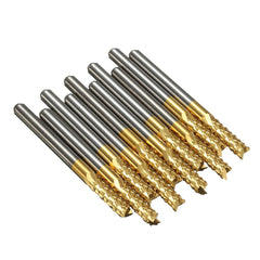 10pcs 3mm Carbide End Mill Cutter Titanium Coated Engraving Milling Cutter Carbide Rotary Burr