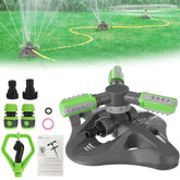 360 Rotating 3 Arm Lawn Sprinkler Set 3-mode Garden Sprinkler