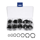 200pcs Black Shaft with Ring M6-M20 Combination Open Elastic Snap Ring Plier Ring