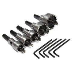 5pcs 16-30mm Hole Saw Cutter Drill Bit Set HSS Sheet Metal Reamer with Wrench