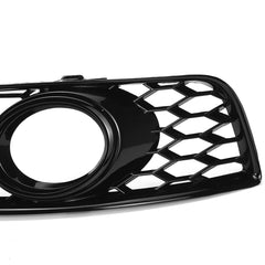 Front Fog Light Lamp Grille Grill Cover Honeyycomb Glossy Black