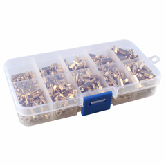 M3BH7 300Pcs M3 Brass Male-Female Hex Column Standoff Support Spacer Pillar Assortment Kit For PCB Board