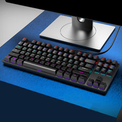 ABS Keycaps Mehcanical Keyboard 87 Keys RGB TKL Gaming Keyboard Removable Upper Cover For Office