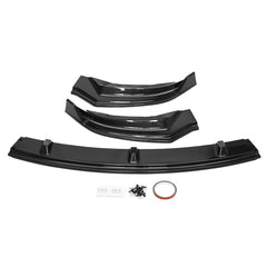 Carbon Black Front Bumper Lip Body Protector Kit Spoiler