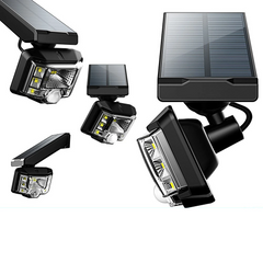 Solar Powered Wall Mounted Spotlight 360° Adjustable Wirelessly Motion Sensor Secure Lamp 8 LEDs