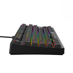 87 Keys Mechanical Keyboard Wired Ergonomic USB Optical Switch RGB Backlit Gaming Keyboard for Computer Laptop PC