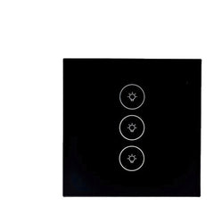 Smart Touch Switch 86 Type Smart EU Standard 3Gang Switch Work with Alexa Google Home WF-WS03 AC100-240V