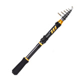1.8M 2.1M 2.4M Carbon Fiber Telescopic Mini Fishing Rod Spinning Travel Sea Fishing Pole