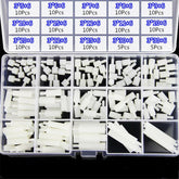 M3NH15 140Pcs M3 Nylon Hex Screw Black/White Female to Male PCB Standoff Column Set