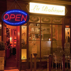 Hanging OPEN LED Sign Neon Advertising Light with Flashing for Business Bar Store EU/US Plug