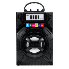 Portable Bluetooth Subwoofer Speaker Outdoor Wooden Box U Disk Square Dance Microphone Audio Music Player