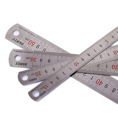 1Pcs 15cm/20cm/30cm/50cm Stainless Steel Straight Ruler Double Scale Student Rulers Painting Drawing Measuring Tool School Office Supplies Stationery