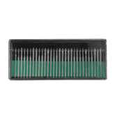 30pcs 3mm Shank Diamond Grinding Burr Needle Point Engraving Carving Polishing Glass Jade Stone Drill Bit Rotary Tool Set