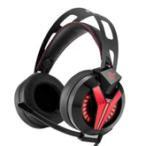 Gaming Headphone LED Light Professional Noise Reduction Wired Control Headset With Flexible Mic