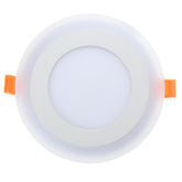 6W RGB Dual Color LED Recessed Ceiling Round Panel Down Light Lamp