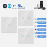 Smart Wall Switch Panel Naught Wire Voice Control Switch Supports Alexa/Google Assistant