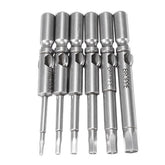 6Pcs 802 Hexagon Screwdriver Bits Set H1.5-H5 6mm Round Shank Electric Screwdriver Bits