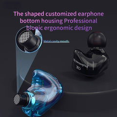 Dynamic Wired In-Ear Earphones Monitor Noise Cancelling Sport Music Headphones with Detachable Cable