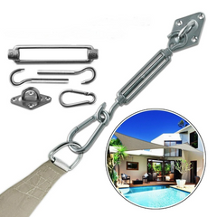 6Pcs/Set Sun Shade Sail Stainless Steel Hardware Installation Kit