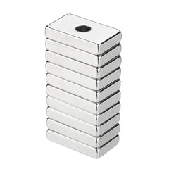 10pcs N50 25x15x5mm Block Magnets 4mm Hole Rare Earth Neodymium Magnet
