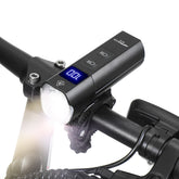 Waterproof USB Rechargeable Front Light 1200lm Dual Distance Beam Switch Flashlight Support Wire Remote Power Bank for Electric Bike Scooter