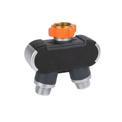 Y Shape 2-Way Shut Off Y Coupling Dual Tap Hose Connector Splitter Garden Irrigation System Tool