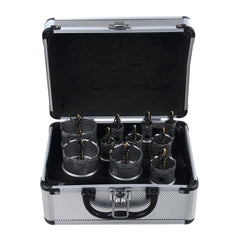 10Pcs 16-53mm Carbide Tip TCT Drill Bit Hole Saw Cutter Kit Stainless Steel Hexagon Wrench With Storage Box