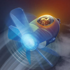 Mini Ceiling Fan Light 4 Modes Adjustable Hanging Tent Fan 3 Gear LED Lamp for Outdoor Camping Travel