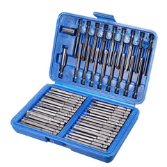 Long Section 50Pcs 1/4 Inch Hex Screwdriver Bit Repair Tools Kit Screw Head Chrome Vanadium Steel Extra Bit Set