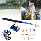 13pcs/set Fishing Rod Reel Combo Telescopic 5.2:1 BB Fishing Rod Set Ultralight Fishing Tackle Fishing Rod Fishing Reel Fishing Tool Set