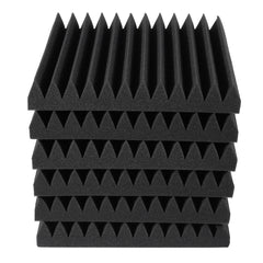 6Pcs Triangular Sound Insulation Cotton KTV Muffler Sponge Foam Pad Wall Absorption