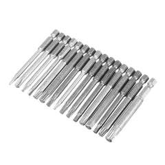 Long Section 50Pcs 1/4 Inch Hex Screwdriver Bit Repair Tools Kit Screw Head Chrome Vanadium Steel Extra Bit Set