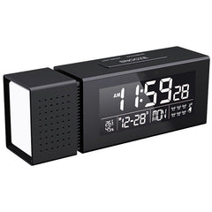 Multi-function Sound and Light Digital Alarm Clock Home Night Light IR Human Body Induction Clock with Color Alarm