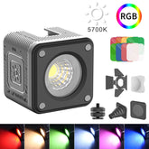 Cute Lite for Gopro Mini RGB LED Video Light 10m Waterproof IP68 Video Lamp with Color Filter Diffuser Honeycomb Cold Shoe for DSLR Camera