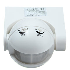 Security Infrared Motion Sensor Detector Movement Switch White,180 Degree