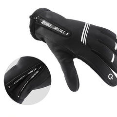 Touch Screen Antislip Waterproof Gloves Reflective Cycling Bicycle Bike Gloves Winter Warm Gloves Sports Gloves