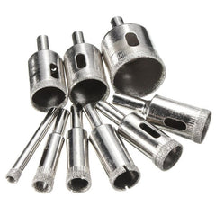 10pcs Diamond Hole Saw Drill Bit Set 6mm-30mm Tile Ceramic Glass Porcelain Marble Cutter