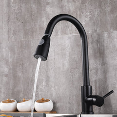Non-touch Smart Sensor Faucet Two Outlet Methods Stretch Faucet With Water Inlet Pipe