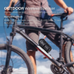 Bluetooth 5.0 Stereo Speaker Support FM Radio Hands-Free TF Card Outdoor Waterproof Speaker