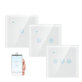 WIFI 2.4GHZ 1/2/3 Gang Touch Switch Two-wire Shared Panel Home Lighting Work with Alexa Google Home