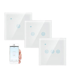 WIFI 2.4GHZ 1/2/3 Gang Touch Switch Two-wire Shared Panel Home Lighting Work with Alexa Google Home