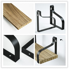 3-Piece Multifunctional Wall Shelf Floating Storage Rack Shelves for Living Room Bedroom Office