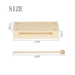 Flange Toddler Musical Instruments Wooden High-quality Percussion Instrument with Children Mallet Square Two-tone Castanets