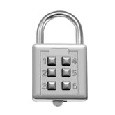 6 Digit Push Button Combination Padlock Travel Suitcase Luggage Lock