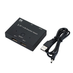 Display-Port 8K DP 1.4 Switch Bi-Direction 8K@30Hz 4K@120Hz Splitter Converter for Multiple Source and displays.